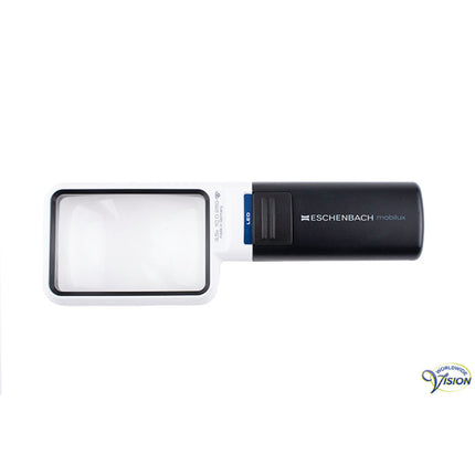 Eschenbach Mobilux LED 15113 – 3.5x Handheld Magnifier with Rectangular Lens &amp; LED