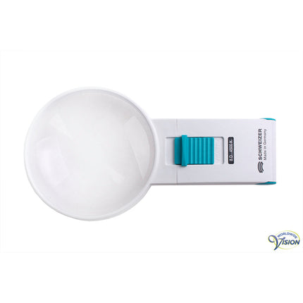 Schweizer Ökolux+ Mobil 2x Handlupe – 134802 8D LED mit extra großer asphärischer Linse