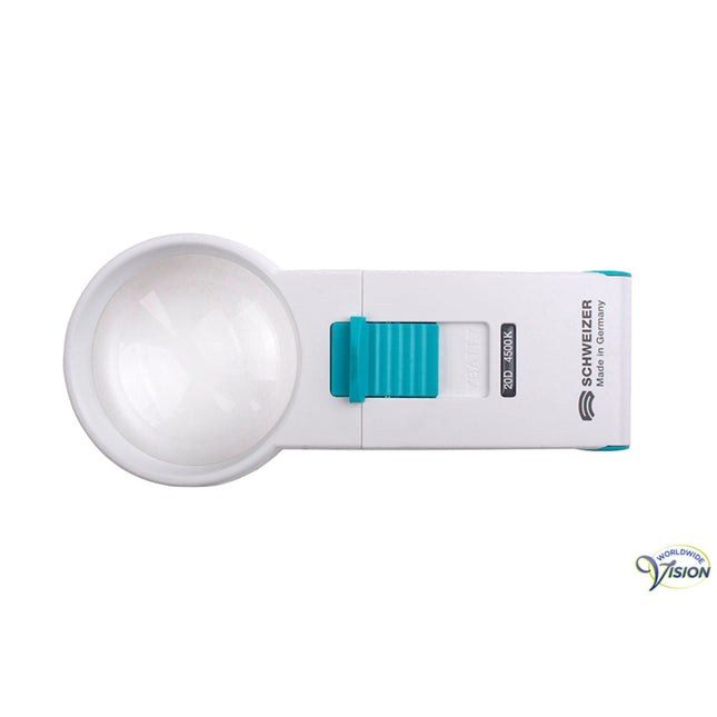 Schweizer Ökolux+ Mobil 5x Handlupe – 134202 20D LED mit asphärischer Linse