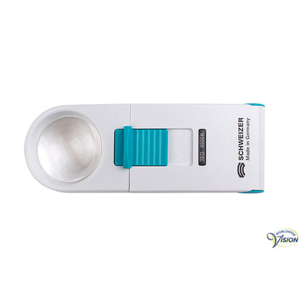 Schweizer Ökolux+ Mobil LED 134482 – 48D | Handlupe 12-fache Vergrößerung | 35mm Linse