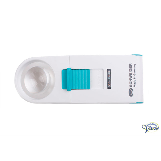 Schweizer Ökolux+ Mobil 14x Handlupe – 134562 56D LED mit asphärischer Linse