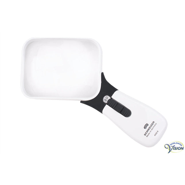 Schweizer ERGO-Lux MP Mobil 2x Handlupe – 164082 8D LED mit geneigter asphärischer Linse