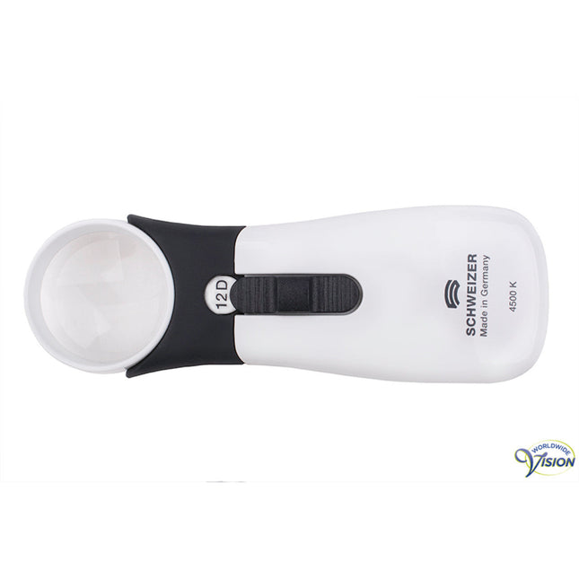 Schweizer ERGO-Lux MP Mobil 3x Handlupe – 164132 12D LED mit 35 mm asphärischer Linse