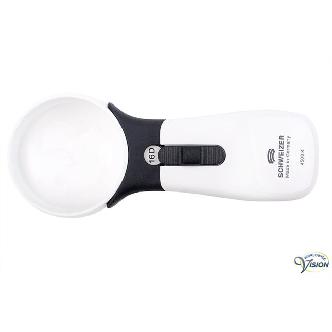 Schweizer ERGO-Lux MP Mobil 4x Handlupe – 164162 16D LED mit 60 mm asphärischer Linse