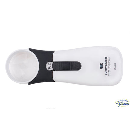 Schweizer ERGO-Lux MP Mobil 4x Handlupe – 164172 16D LED mit 35 mm asphärischer Linse