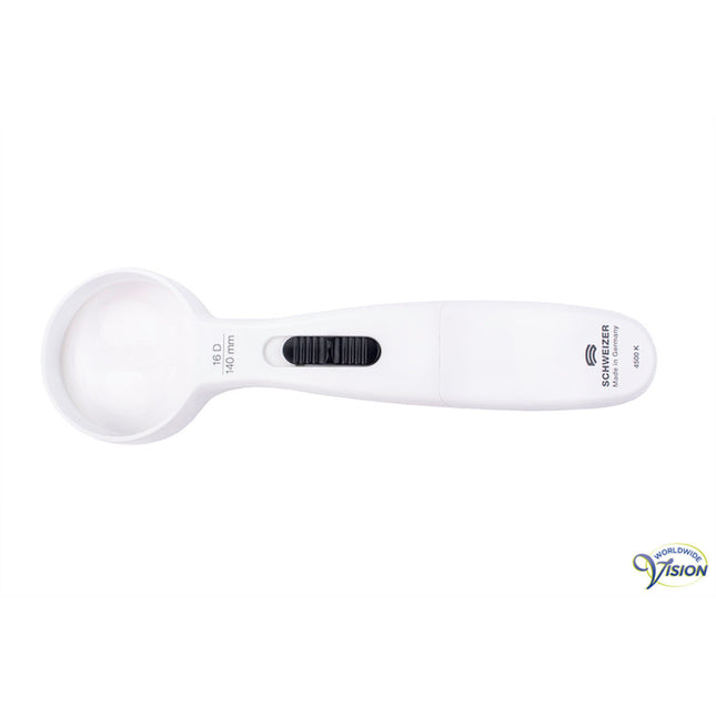 Schweizer ERGO-Lux MP LED 171162 16D Handlupe – 4-fache Vergrößerung, LED, ergonomisches Design