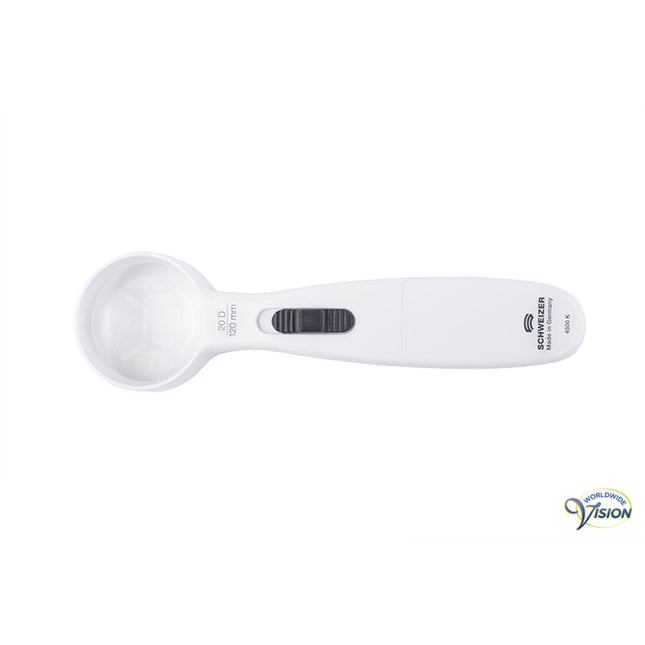 Schweizer ERGO-Lux MP LED 171202 20D Handlupe – 5-fache Vergrößerung, LED, ergonomisches Design