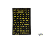 Keyboard Stickers – Yellow Characters on Black | High Contrast & Clear Readability