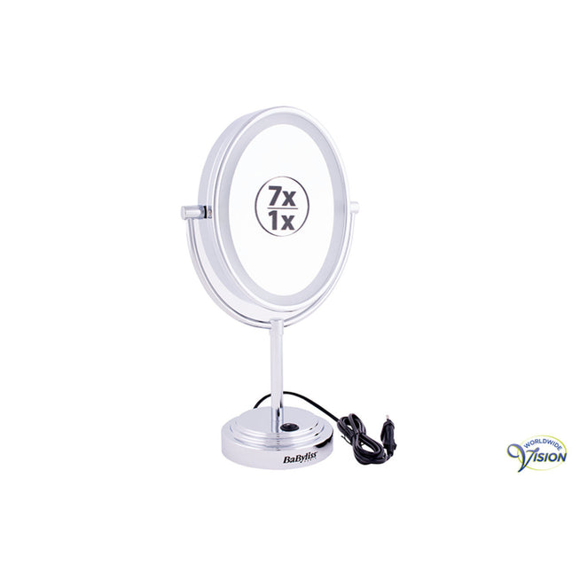 8437E Beleuchteter Spiegel – 7-fache Vergrößerung | Schmink- und Rasierspiegel