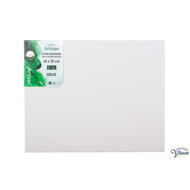 Winsor &amp; Newton Leinwand 40x50 cm – Graue Baumwolle auf Rahmen