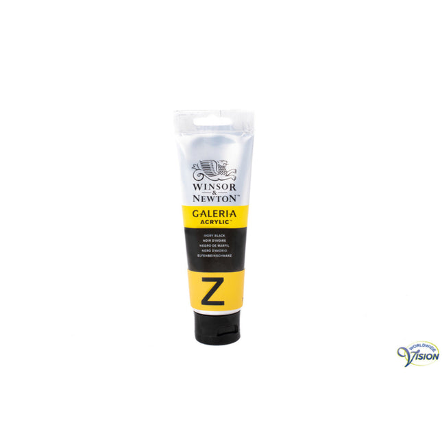 Winsor &amp; Newton Galeria Acrylfarbe Schwarz – 120 ml | Hochwertige Künstlerfarbe