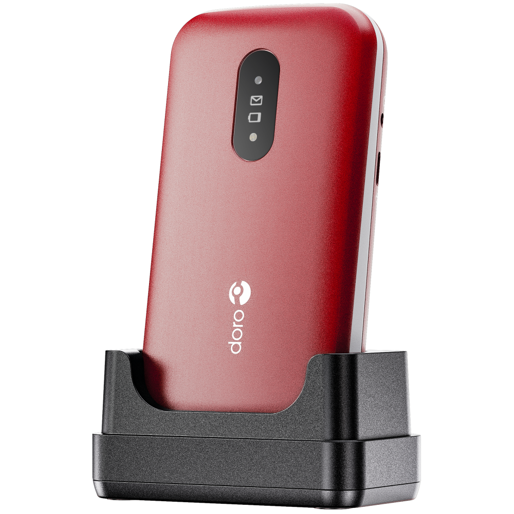 Doro 2820 mobiele telefoon 4G rood/wit