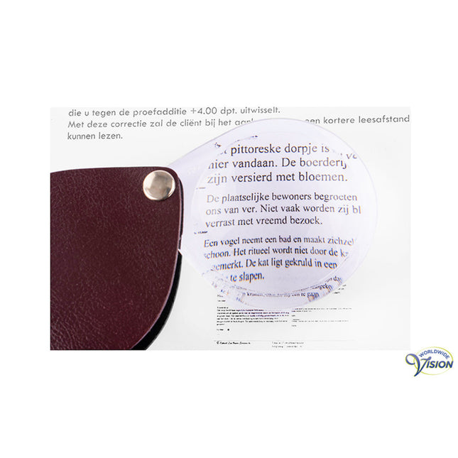 Eschenbach Impact Magnifier 3.5x – 1740160 Taschenlupe Ø60 mm rot