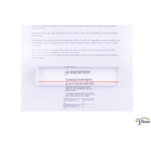 Eschenbach Leselineal 2x – 2606 Lupe 12 cm mit roter Hilfslinie