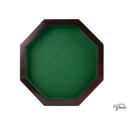 Pokerbahn aus Holz – Achteckig | 37 cm Durchmesser | Stabile Spielfläche