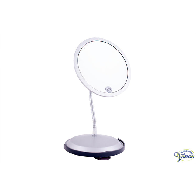 Schmink- und Rasierspiegel – 5- und 10-fache Vergrößerung | Ø 14,5 cm mit Saugnäpfen