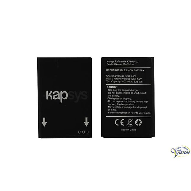 Li-Ion Accu 3.7V – 1400mAh | Geschikt voor MiniVision GSM (oud model)
