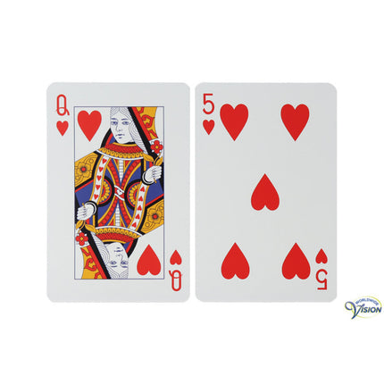 Riesenspielkarten – Großformat | 1 Set mit 52 Karten + 2 Jokern