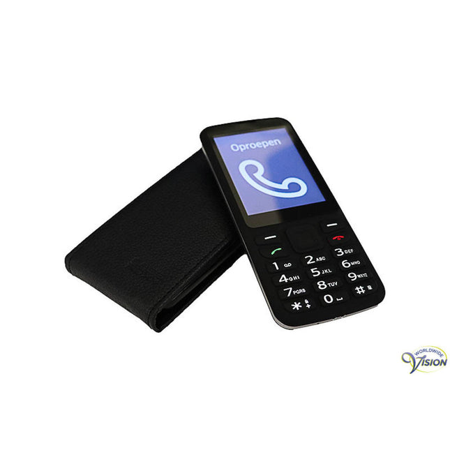 Flipcase voor BlindShell Classic – Kunstleer met Magneetsluiting | Zwart