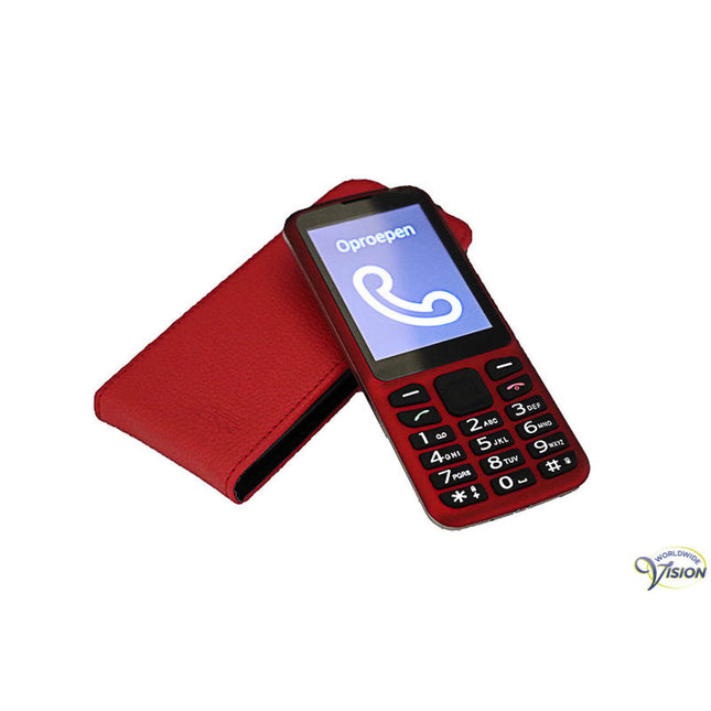 Flipcase voor BlindShell Classic – Kunstleer met Magneetsluiting | Rood