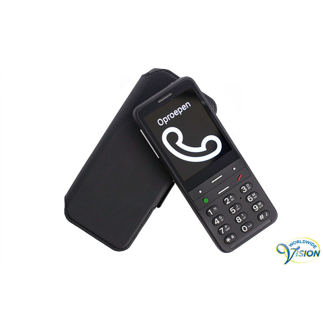 Flipcase voor BlindShell Classic 2 – Zwart | Booktype met Pasjevak en Magneetsluiting