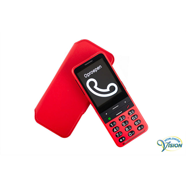 Flipcase voor BlindShell Classic 2 – Rood | Booktype met Pasjevak en Magneetsluiting