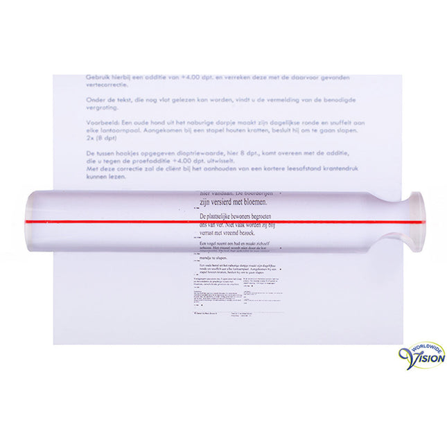 Schweizer Leesliniaal 432202 – 22 cm, 1.5x Vergroting met Rode Geleidelijn