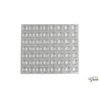 Transparente Relief-Bumpons, rund, 11 mm – Set mit 56 Stück