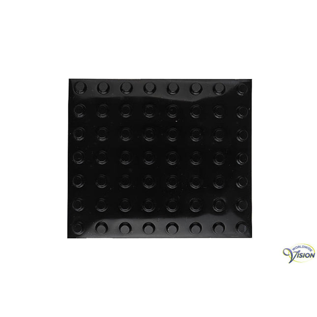 Zwarte Reliëfrondjes Bumpons 8 mm – Set van 56 Stuks