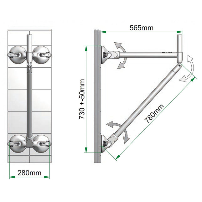 QuattroPower-Stütze – für Kinder – 565 mm