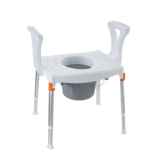 Bucket with lid for Atlantis toilet chair