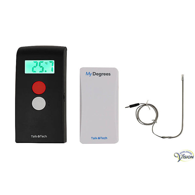 MyDegrees Multi-Thermometer – Kabelloses Multifunktionsthermometer – 10 Sprachen – Innen &amp; Außen