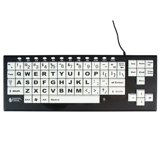Vision Keyboard Weiß – Großdrucktastatur für Sehbehinderte