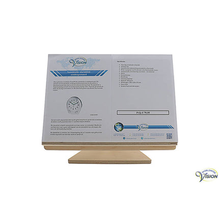 Lesepult SenseWorks Modell A – Stufenlos in Höhe und Winkel verstellbar – Birkenholzplatte 40x30 cm