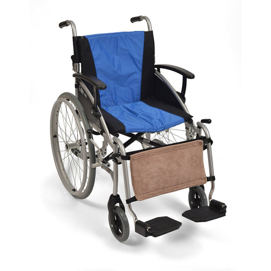 Fleece calf support for wheelchair