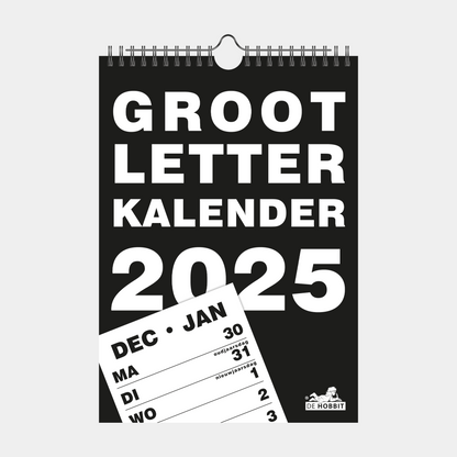 Weekkalender grote letters formaat A4