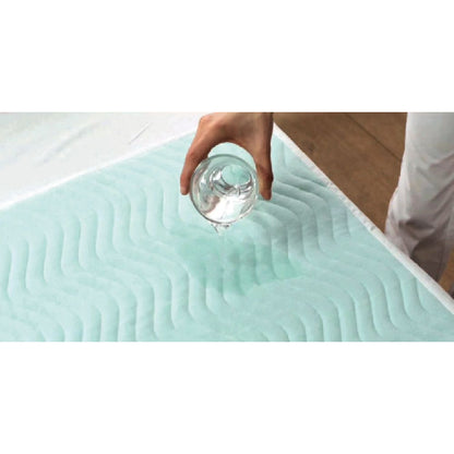 Washable bed pad with tuck-in strips