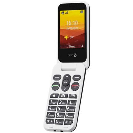 Doro Leva L20 Senioren Mobiel Zwart/Wit – 4G Klaptelefoon met Assistentieknop