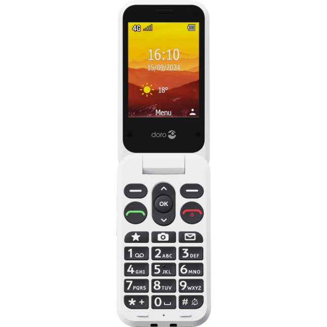 Doro Leva L20 Senioren Mobiel Rood/Wit – 4G Klaptelefoon met Assistentieknop