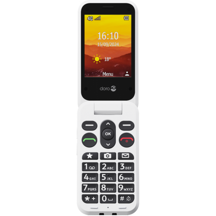 Doro Leva L30 Senioren Mobiel Zwart/Wit – 4G Klaptelefoon met Extern Display & Assistentieknop