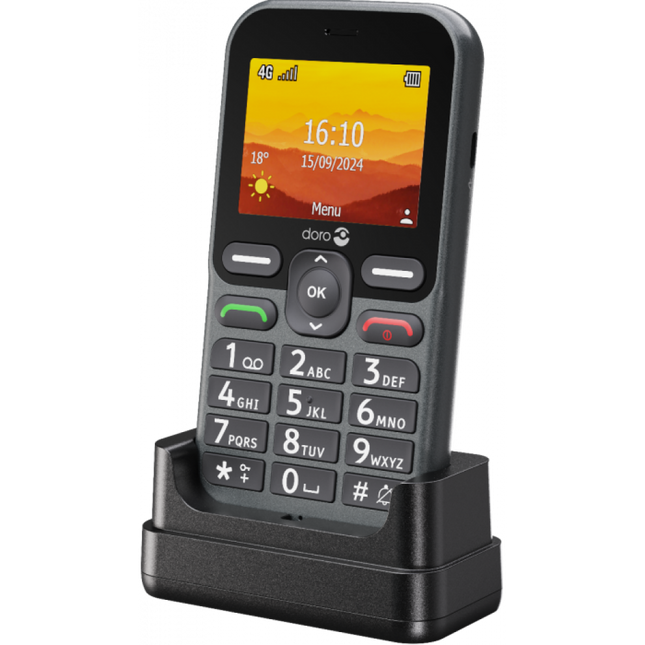 Doro Leva L10 Senioren Mobiel Zwart – 4G, Groot Scherm & Assistentieknop