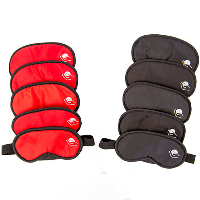 10er Set Polyester-Augenabdeckungen – Rot | Waschbar mit Klettverschluss