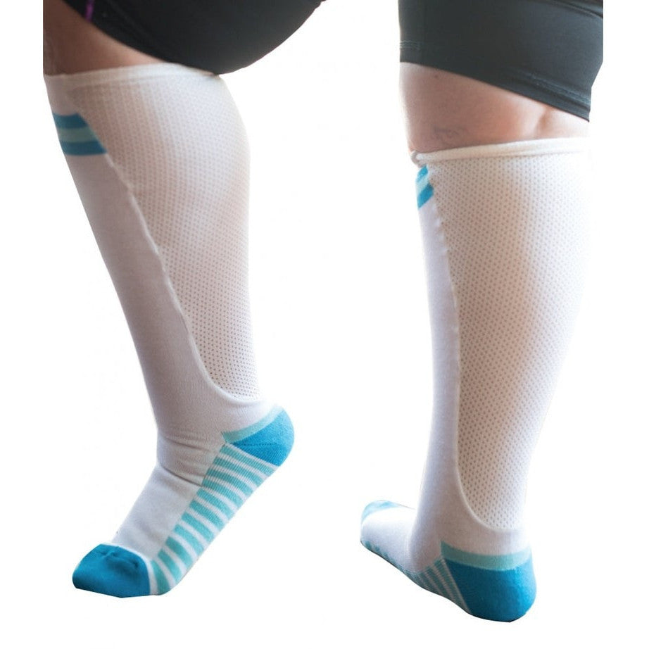 XpandaSport Sports sock with mesh panel white