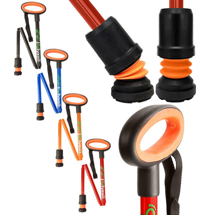 Walking stick with oval handle - foldable