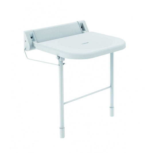 Normbau Folding shower seat with floor supports