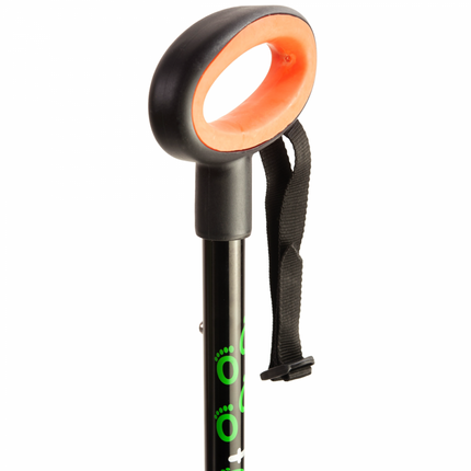 Walking stick with oval handle - foldable