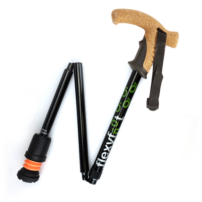 Flexyfoot Walking Stick with Cork Handle - Foldable