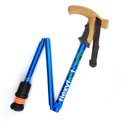 Flexyfoot Walking Stick with Cork Handle - Foldable