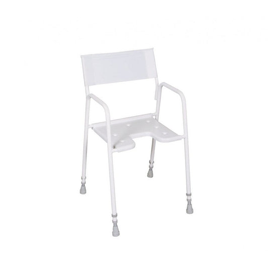 Shower chair with nylon back