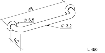 Wandhalterung aus Edelstahl – 30 cm